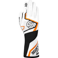 Sparco Kartinghandske K-Tide+ Vit/Orange med Bra Grepp