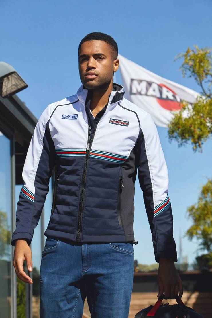 Sparco Jacket softshell, Martini Racing, White/Blue
