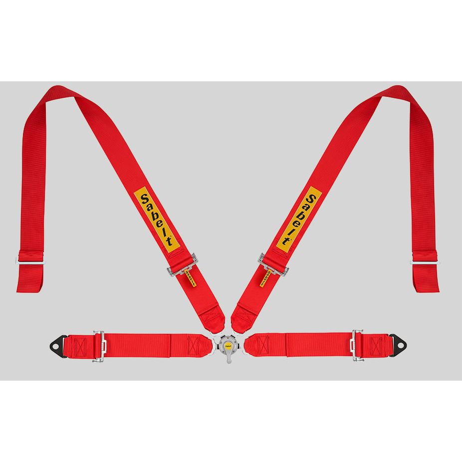 Sabelt Sim Seatbelts With Sabelt Rig Mounting Kit - Racing Red - bild 1