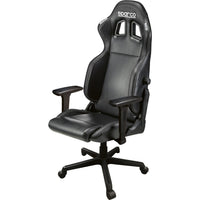 Sparco kontorsstol Ikon för simracing, svart, ergonomisk design, justerbar höjd och armstöd