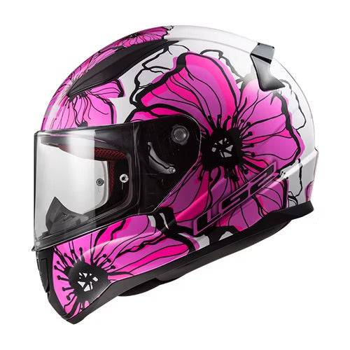 LS2 Rapid POPPIES Integral Helmet - Pink