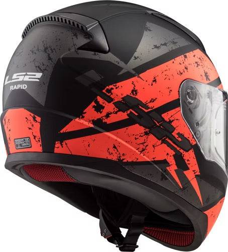 LS2 Rapid DEADBOLT Integral Helmet - Black/Orange