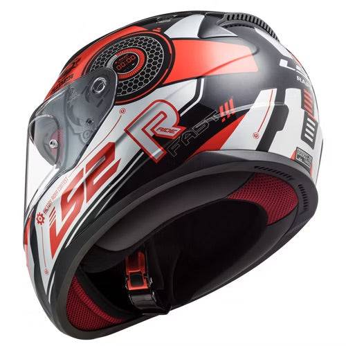 LS2 Rapid STRATUS Integral Helmet - Black/Red/Silver