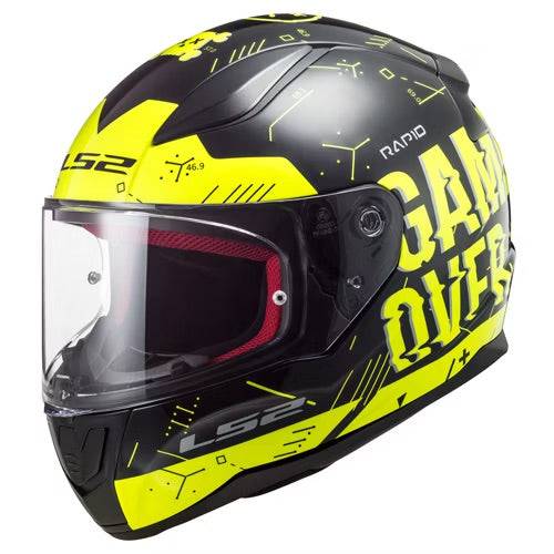 LS2 Rapid PLAYER Integral Helmet - Black/Neon Yellow