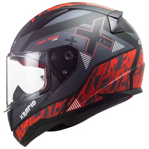 LS2 Rapid XTREET Integral Helmet - Matte Black/Red