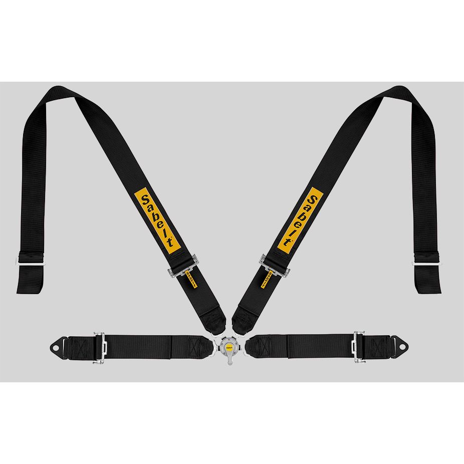Sabelt Sim Seatbelts With Sabelt Rig Mounting Kit - Deep Black - bild 1