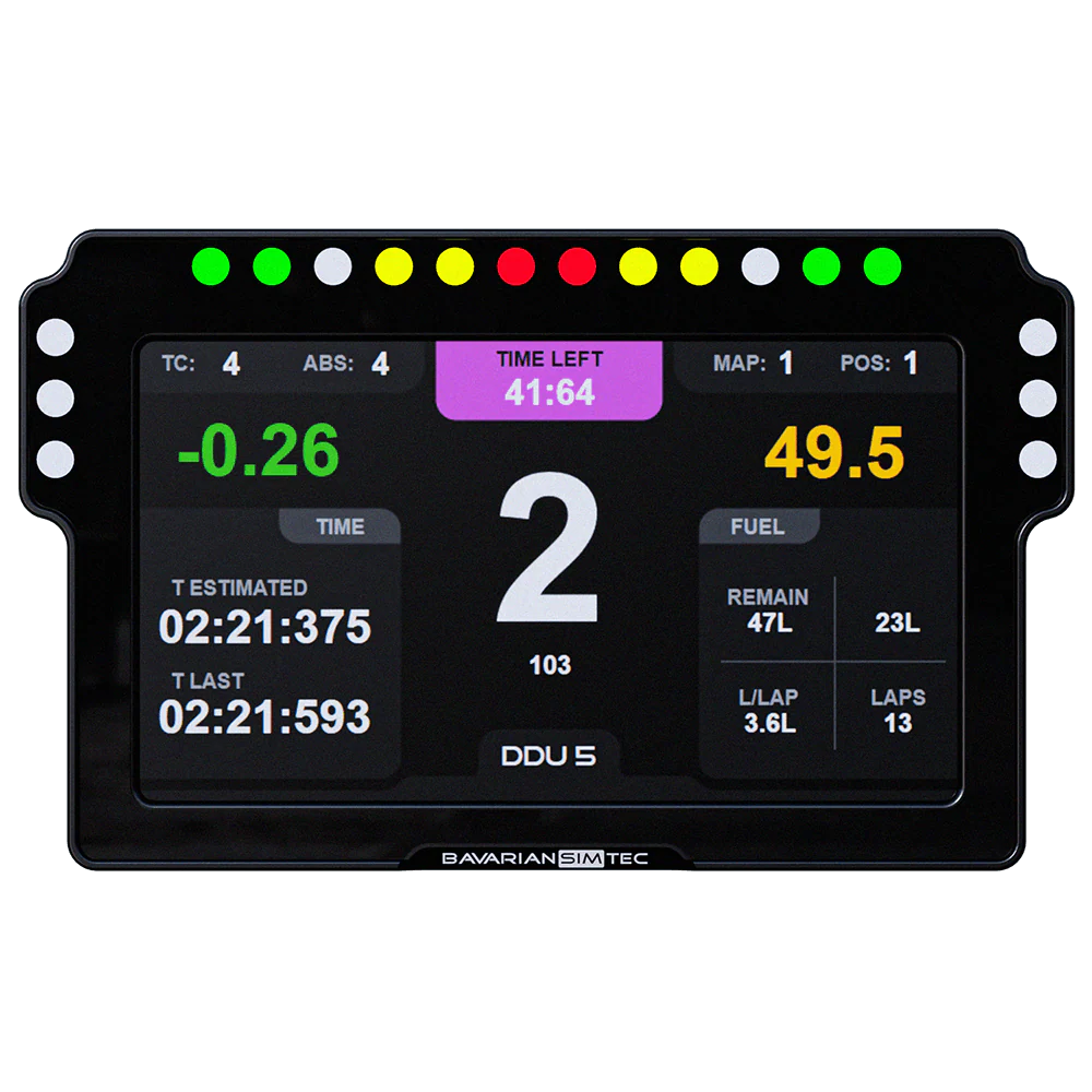 Bavarian SimTec DDU5 – 5-tums simracing-dashboard med display
