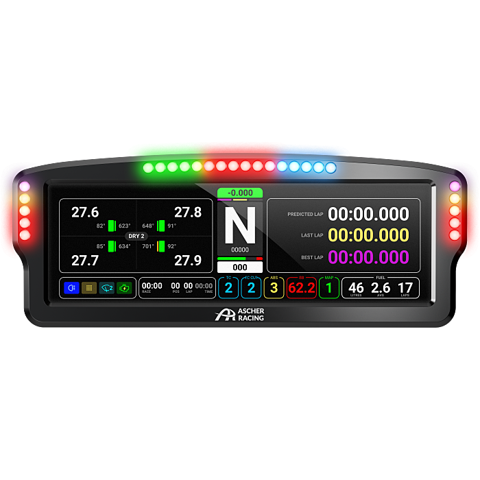 Ascher Racing Dashboard 8 tum stor simracing-display framsida