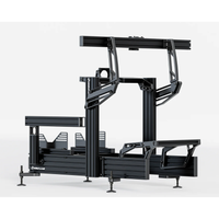 P1X Ultimate Sim Racing Cockpit med monitorstativ