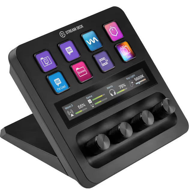 Elgato Stream Deck + – 8 LCD-knappar, 4 vridreglage & touchremsa