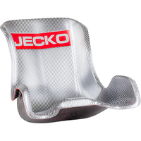 Jecko Silver Seat Extreme kartingstol i silver med röd Jecko-logga, sedd snett framifrån