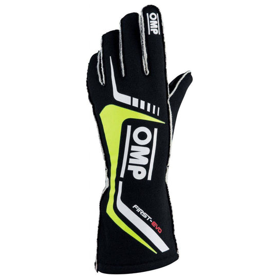 OMP First Evo - handske, Svart/gul